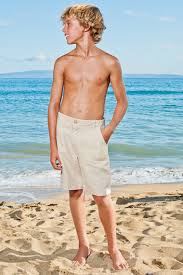 boy s linen cal maui shorts island