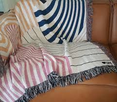 Stripe Throw Blanket Woven Tapestry
