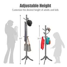 Entryway Height Adjustable Coat Stand