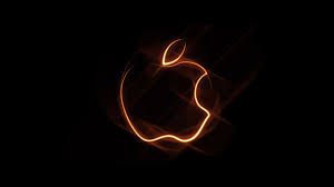 Orange Outline Apple Logo Wallpaper for ...