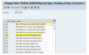 withholding tax configuration