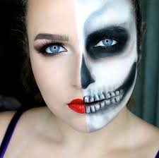 half face halloween makeup ideas tutorial