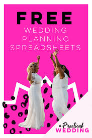 wedding spreadsheets
