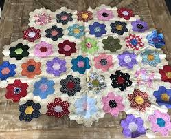 flower garden quilt progress