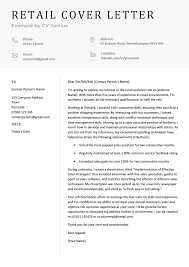 retail cover letter exle template