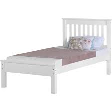 See the full range of cheap single bed frames at mattressman, britain's biggest mattress specialist. Seconique Monaco Single Bed Frame In White With Low Foot End Furniture123