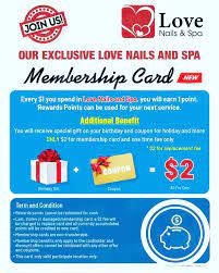 membership card love nails spa