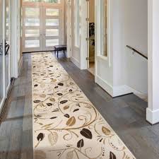 scroll cream hallway carpet runners