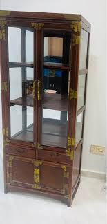 wooden display cabinet with gl