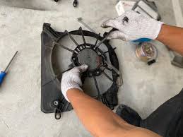 car repair and servicing fan radiator