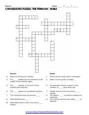 periodic table crossword pdf name