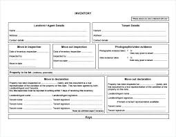 Tenant Tenancy Inventory Template Free Download Templates For Word