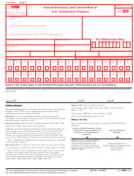 Information returns and is used to provide the irs. Irs Form 1096 Download Printable Pdf Or Fill Online Annual Summary And Transmittal Of U S Information Returns 2020 Templateroller