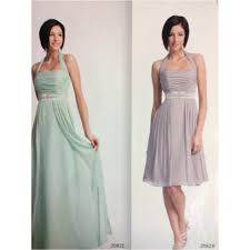 Andrew Adela Mocha Polyester Chiffon Formal Bridesmaid Mob Dress Size 14 L 48 Off Retail