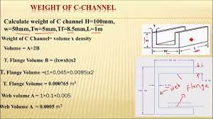 weight calculation for c channel beam