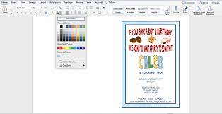 party invitations in microsoft word