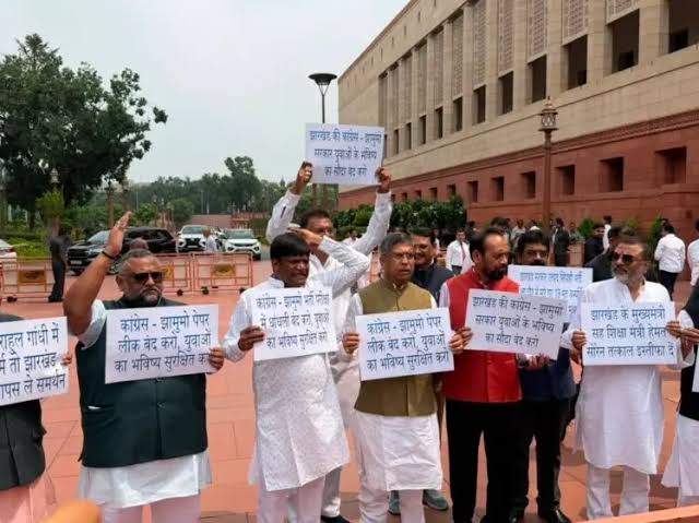 BJP MPs protest in Parliament over Jharkhand paper leak, student agitation swell in state: What exactly happened?