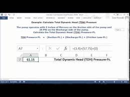calculate total dynamic head tdh