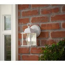White Outdoor Wall Lantern Sconce
