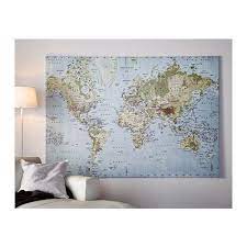 Ikea World Map Canvas Photo Wall