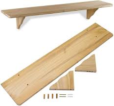 Large Natural Wood Wooden Shelf Storage
