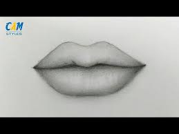 to draw lips with pencil sketch step by