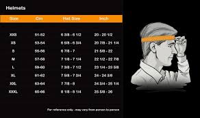 Helmet Size Chart Measurement Guide Spartan Progear Co