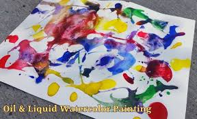 Oil Liquid Watercolor Painting