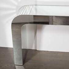 Mirrored Waterfall Console Table