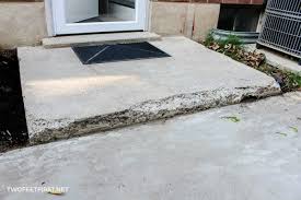 chipped concrete steps