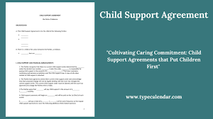 child support agreement templates pdf