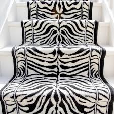 clic zebra print stair carpet made