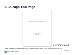 chicago style the basics merrimack college writing center ppt a chicago title page p turabian 8