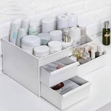cosmetic storage box white makeup