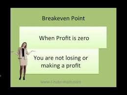breakeven point in s and units