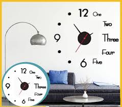 3d Diy Large Wall Clock Silent Self