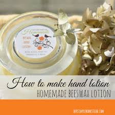 how to make hand lotion 5 easy steps