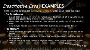 Example of discriptive essay write essay describing myself                write essay describing myself