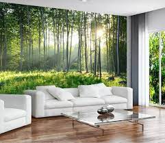 Sunny Forest Wallpaper Removable Tree