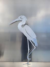 Heron Fish Metal Wall Art Fish Decor