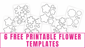 6 free printable flower templates