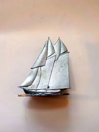 Small Metal Sailboat Napkin Letter