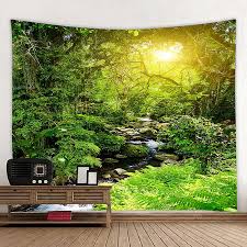 3d Forest Scenery Landscape Wall