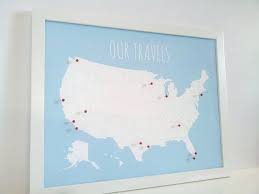 Us Map With Pins Mothers Day Gift United States Push Pin Map