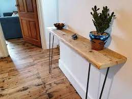 Reclaimed Wood Console Table Hairpin