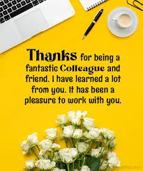 thank you messages for colleagues