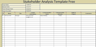 Stakeholder Analysis Template Excel Lovely Project Management Map