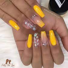 Take a look at some yellow nail polishes that should be an option. Beautiful Long Yellow Nails Ideas For July 2020 Acrylic Nails Yellow Oval Acrylic Nails Acrylic Nails Coffin Short