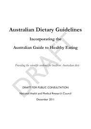 draft australian tary guidelines