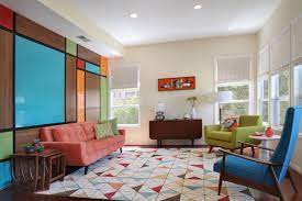 mid century modern living rooms